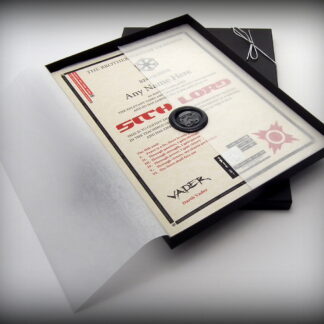Deluxe Sith Lord Personalised Certificate Gift Box