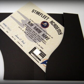 Star Trek Personalised Certificate Starfleet Academy in a Presentation Folder