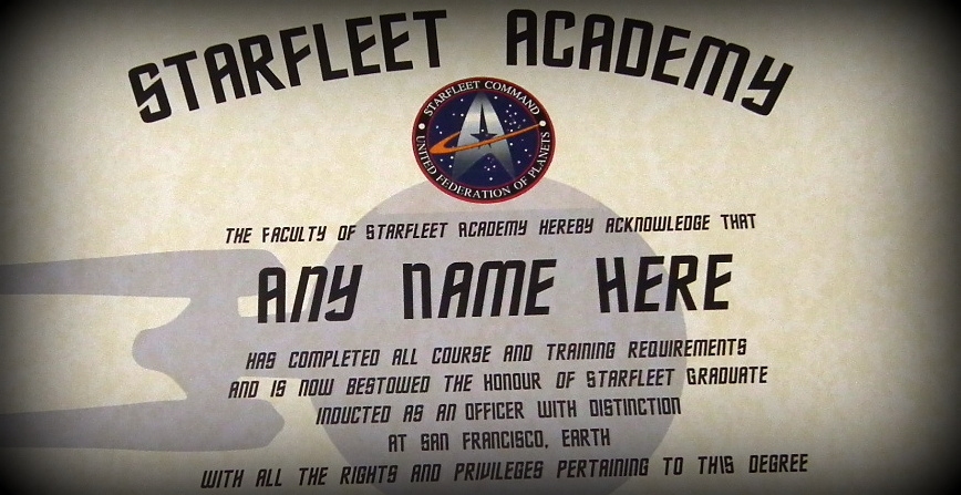 Star Trek Personalised Certificate Starfleet Academy in a Presentation Folder - Image 4