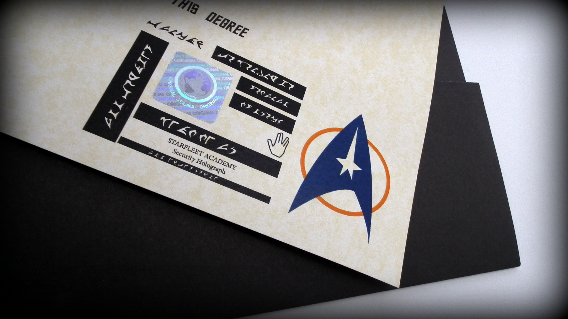 Star Trek Personalised Certificate Starfleet Academy in a Presentation Folder - Image 6