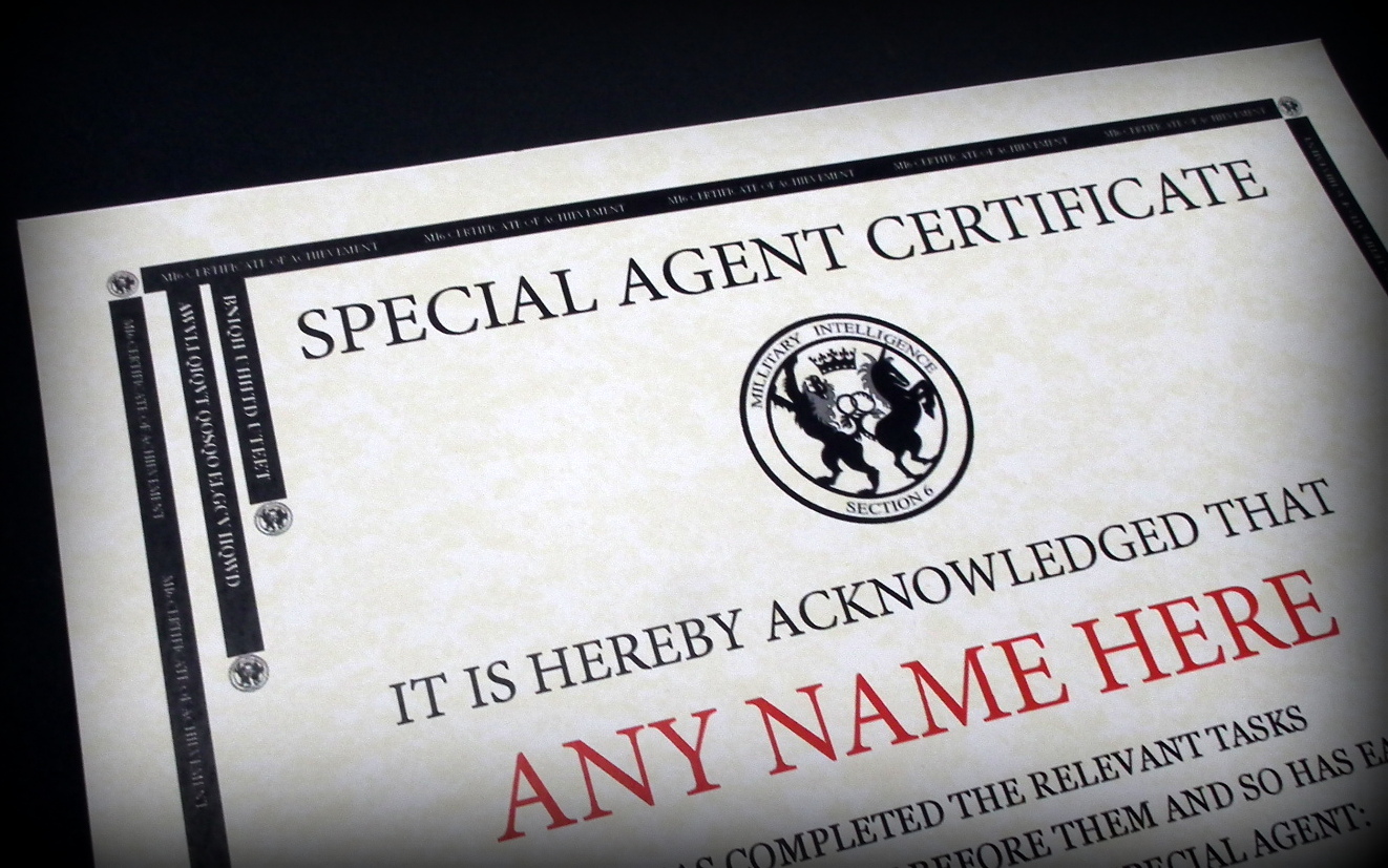 James Bond 007 Style Personalised Certificate in a Presentation Folder - Image 8