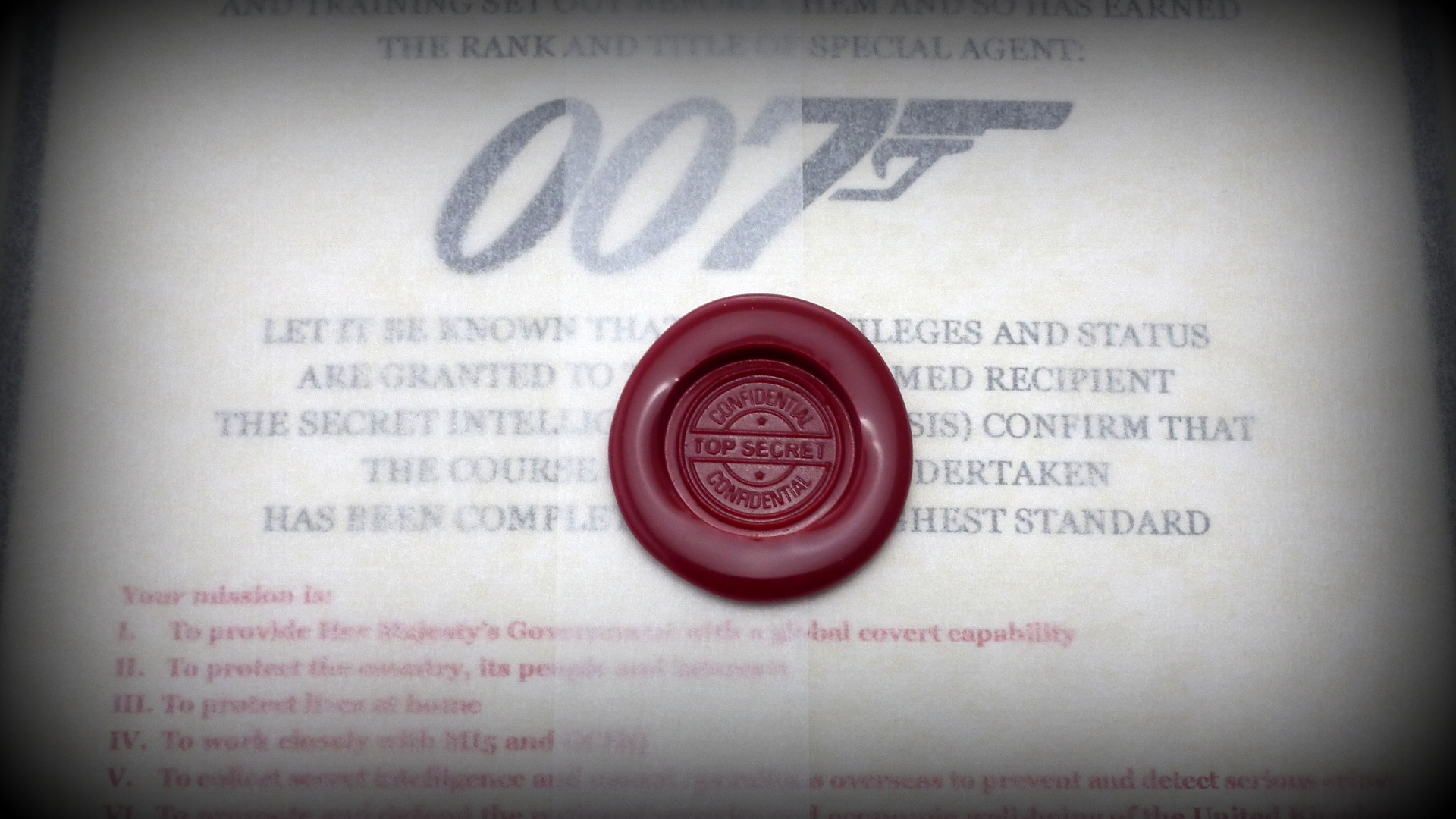 Deluxe James Bond 007 style Personalised Certificate Gift Box - Image 5