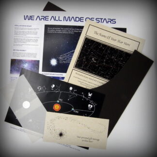 Name a Star Personalised Gift Set - Visible from the UK - A Crystal marks the location of your Star - Presentation Folder - any Name