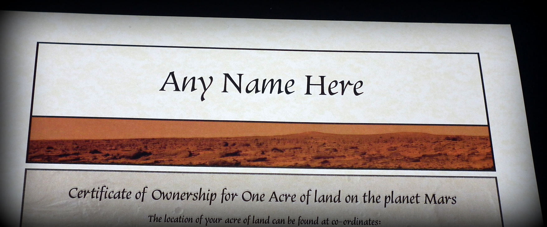 Acre of Land on Mars Deluxe Gift Set in a luxury presentation Gift Box - Personalised with the name of your choice - Image 5
